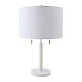 Modern European furniture - Drum Linen Shade Table Lamp - www.oroa.com