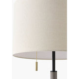Modern European furniture - Drum Linen Shade Table Lamp - www.oroa.com