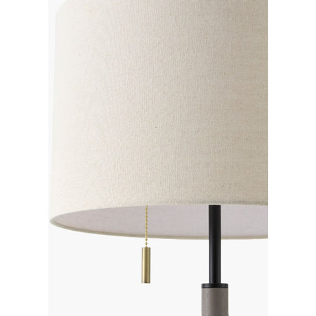 Modern European furniture - Drum Linen Shade Table Lamp - www.oroa.com