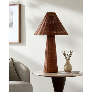   Modern European furniture - Empire Brown Rattan Table Lamp - www.oroa.com | Oroa.com