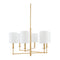 Modern European furniture - White Linen Shades Chandelier - www.oroa.com