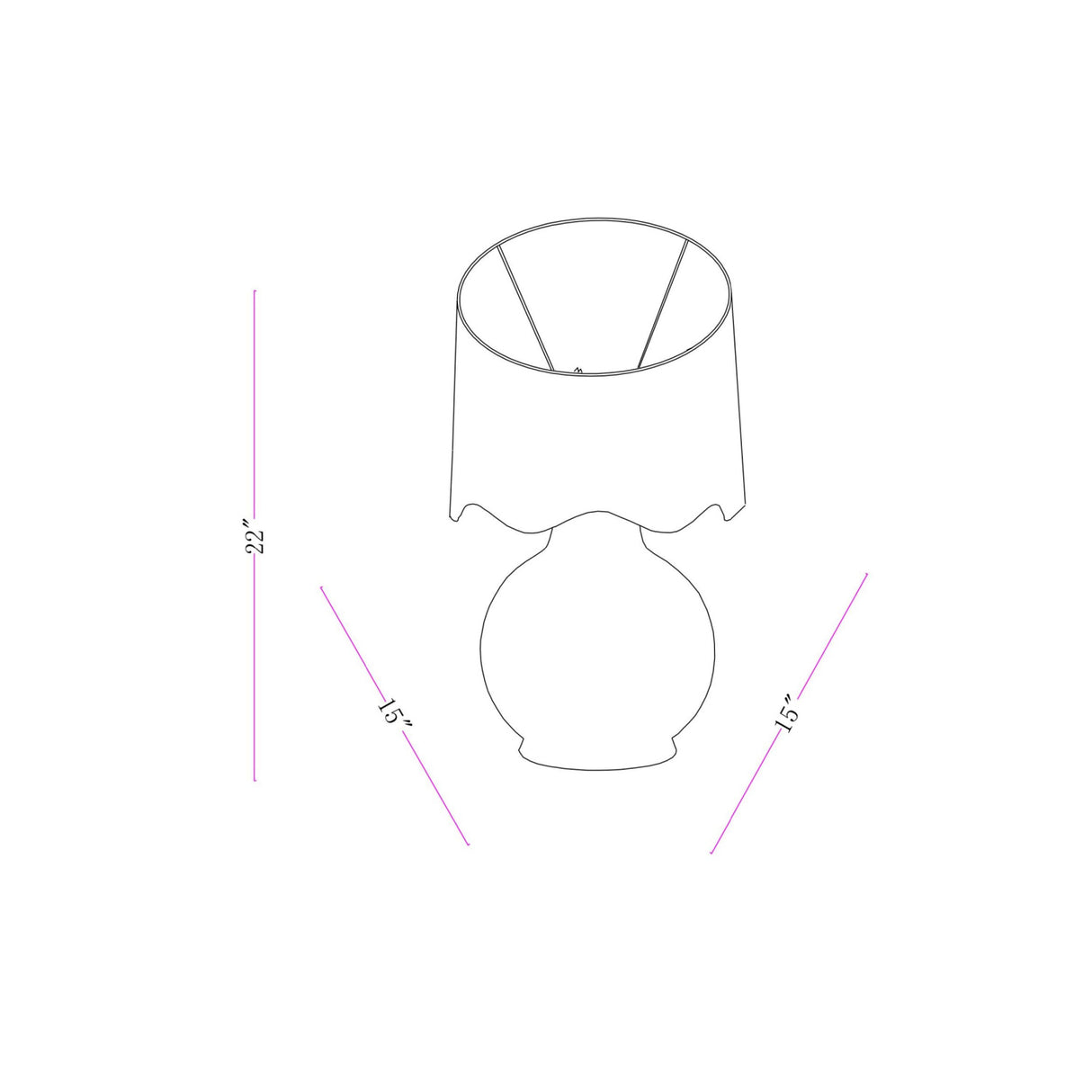   Wavy Edge Accent Table Lamp | Oroa.com