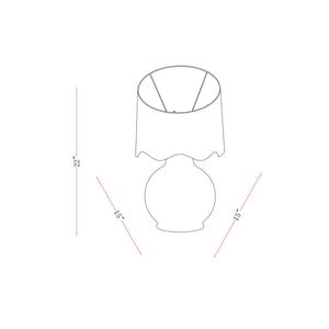   Wavy Edge Accent Table Lamp | Oroa.com