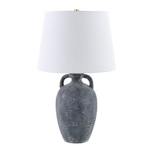   Modern European furniture - Black Ceramic Linen Table Lamp - www.oroa.com | Oroa.com