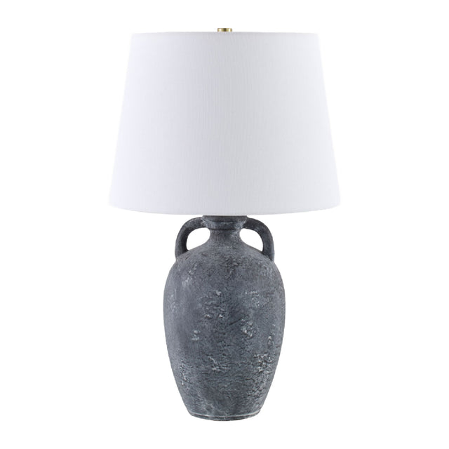 Modern European furniture - Black Ceramic Linen Table Lamp - www.oroa.com
