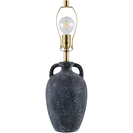 Modern European furniture - Black Ceramic Linen Table Lamp - www.oroa.com