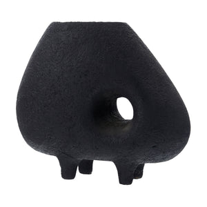   Black Textured Terracotta Vase | Oroa.com