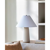 Modern European furniture - Hand-Painted Gray Concrete Table Lamp - www.oroa.com