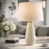 Modern European furniture - White Cotton Accent Table Lamp - www.oroa.com