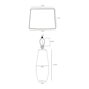   White Cotton Accent Table Lamp | Oroa.com