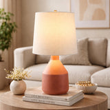 Modern European furniture - Painted Terracotta Ceramic Table Lamp - www.oroa.com