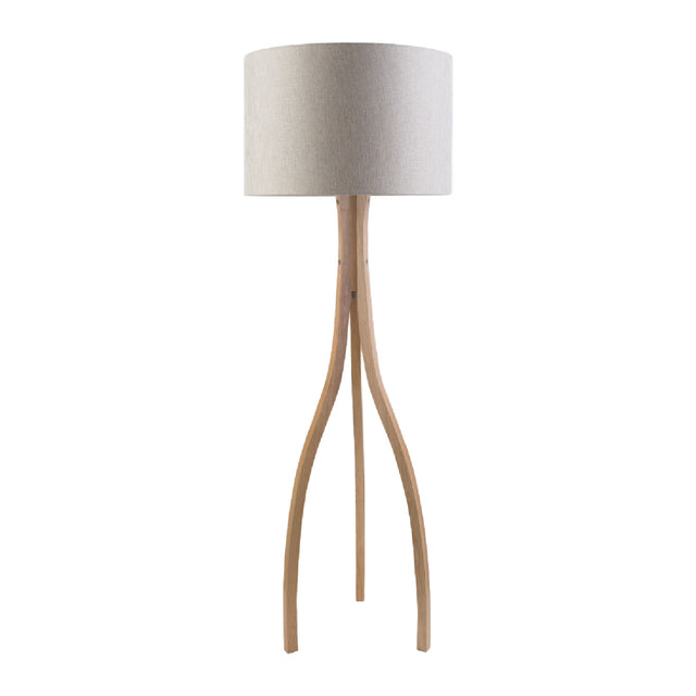 Wood Veneer Tripod Floor Lamp | Kuda Home Duxbury | Oroa.com