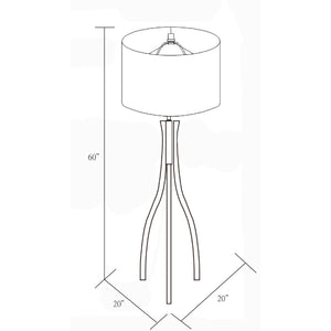   Wood Veneer Tripod Floor Lamp | Oroa.com