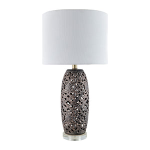   Modern European furniture - Floral Carved Ceramic Table Lamp - www.oroa.com | Oroa.com