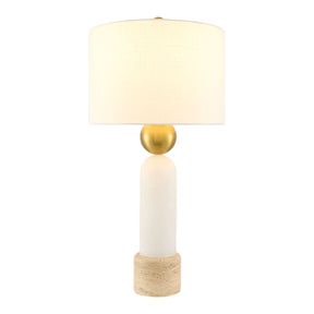 Modern European furniture - White Stone Modern Table Lamp - www.oroa.com