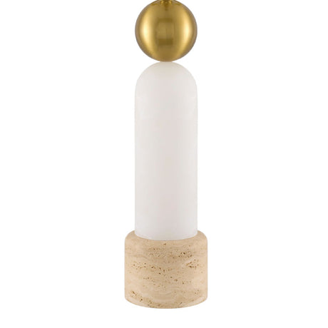 Modern European furniture - White Stone Modern Table Lamp - www.oroa.com