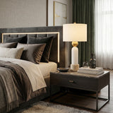 Modern European furniture - White Stone Modern Table Lamp - www.oroa.com
