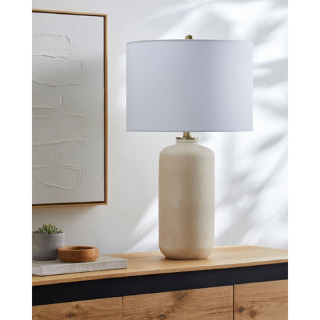 Modern European furniture - Neutral-Toned Ceramic Table Lamp - www.oroa.com