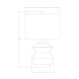 Modern European furniture - Geometrical Glazed Ceramic Table Lamp - www.oroa.com