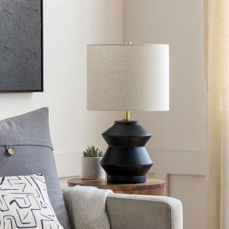 Modern European furniture - Geometrical Glazed Ceramic Table Lamp - www.oroa.com