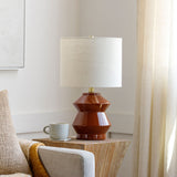 Modern European furniture - Geometrical Glazed Ceramic Table Lamp - www.oroa.com