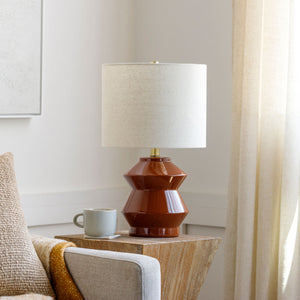  Geometrical Glazed Ceramic Table Lamp | Oroa.com