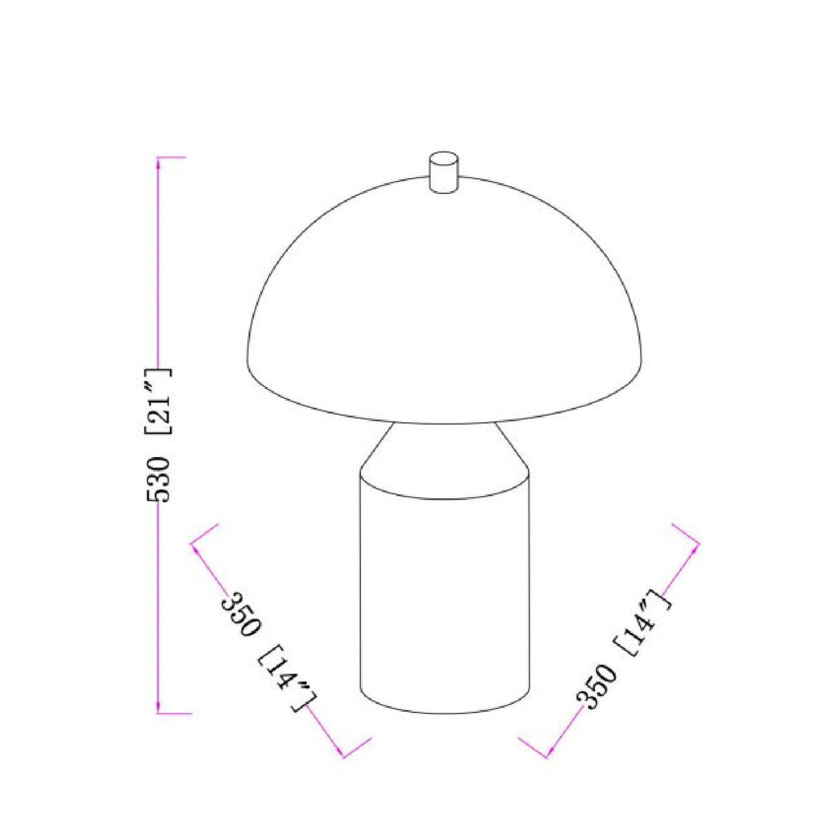   Metal Dome Table Lamp | Oroa.com