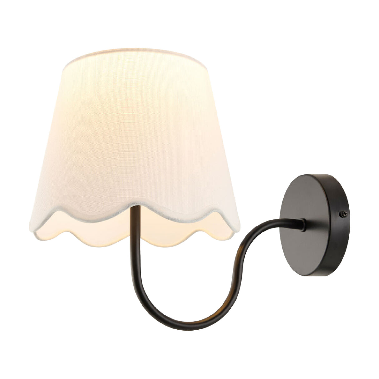  Scalloped Linen Wall Lamp | Oroa.com