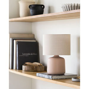   Beige Linen Ceramic Table Lamp S | Oroa.com
