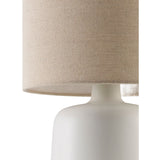Modern European furniture - Beige Linen Ceramic Table Lamp S - www.oroa.com