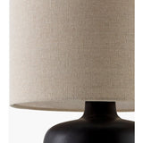 Modern European furniture - Beige Linen Ceramic Table Lamp S - www.oroa.com