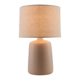 Modern European furniture - Beige Linen Ceramic Table Lamp L - www.oroa.com
