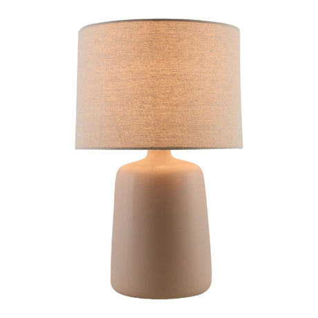 Modern European furniture - Beige Linen Ceramic Table Lamp L - www.oroa.com