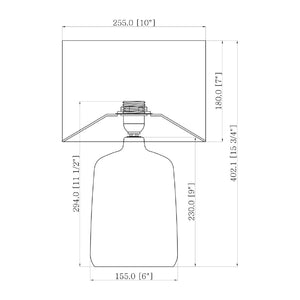   Beige Linen Ceramic Table Lamp L | Oroa.com