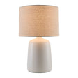 Modern European furniture - Beige Linen Ceramic Table Lamp L - www.oroa.com