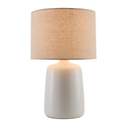 Modern European furniture - Beige Linen Ceramic Table Lamp L - www.oroa.com