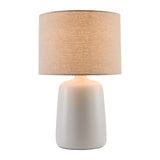 Modern European furniture - Beige Linen Ceramic Table Lamp L - www.oroa.com