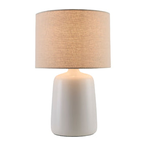 Modern European furniture - Beige Linen Ceramic Table Lamp L - www.oroa.com