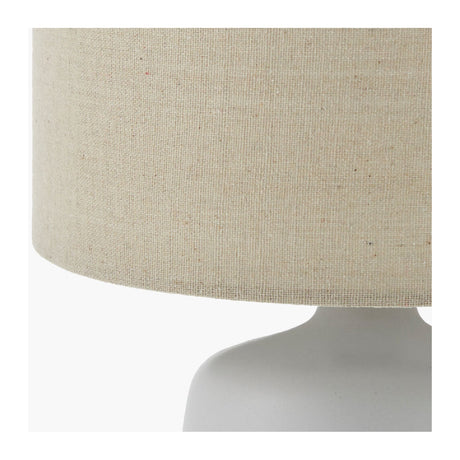 Modern European furniture - Beige Linen Ceramic Table Lamp L - www.oroa.com