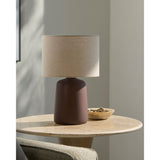 Modern European furniture - Beige Linen Ceramic Table Lamp L - www.oroa.com