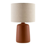 Modern European furniture - Beige Linen Ceramic Table Lamp L - www.oroa.com