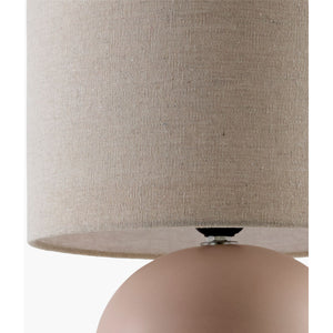   Rounded Ceramic Linen Table Lamp | Oroa.com