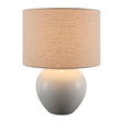 Modern European furniture - Rounded Ceramic Linen Table Lamp - www.oroa.com