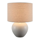 Modern European furniture - Rounded Ceramic Linen Table Lamp - www.oroa.com