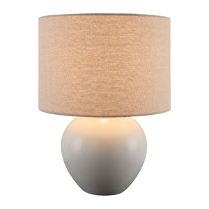   Rounded Ceramic Linen Table Lamp | Oroa.com