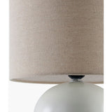 Modern European furniture - Rounded Ceramic Linen Table Lamp - www.oroa.com