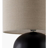 Modern European furniture - Rounded Ceramic Linen Table Lamp - www.oroa.com