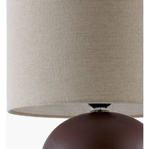   Rounded Ceramic Linen Table Lamp | Oroa.com