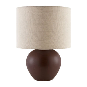   Rounded Ceramic Linen Table Lamp | Oroa.com