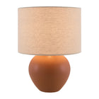 Modern European furniture - Rounded Ceramic Linen Table Lamp - www.oroa.com
